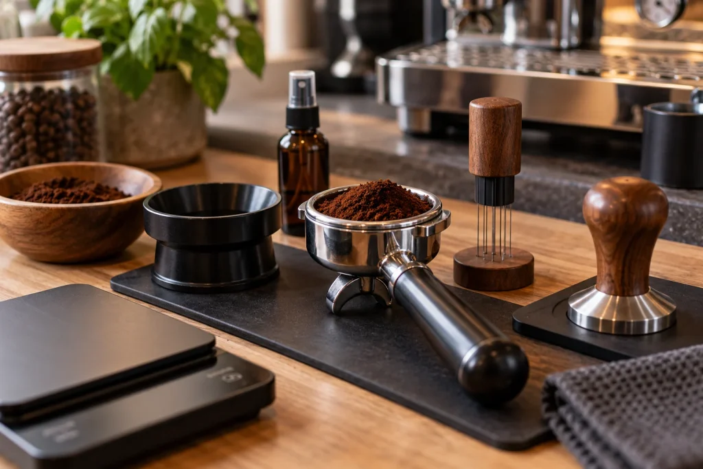 Espresso 粉饼怎么准备？从称量、RDT、WDT 到布粉