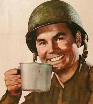 SoldierDrinkingCoffee